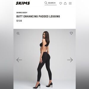 skims body butt enhancing padded leggings